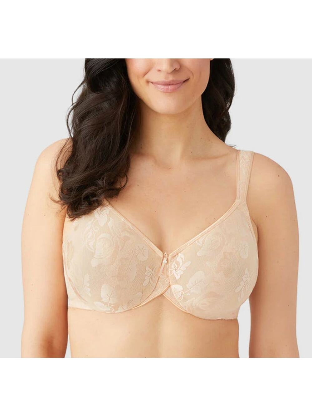 NEW Wacoal The Awareness Bra Underwire Floral Lace Nude Women's 40DDD FLAW